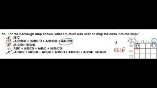 In the truth table shown; in mapping values into the Karnaugh map what v... | Intro. to Logic Design