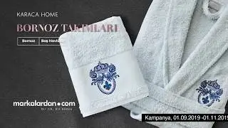 Sarıp Sarmalayan Karaca Home Bornoz Takımları markalardan.com'da!