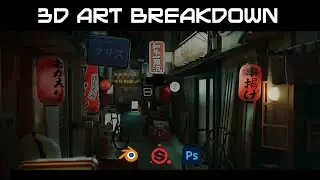 How I Created Tokyo Scene | 3D ART BREAKDOWN