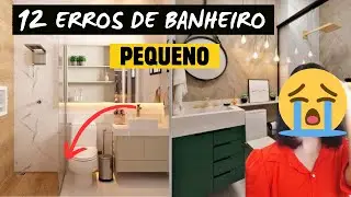 🔴❌Não cometa esses  12 ERROS no seu BANHEIRO PEQUENO ! Saiba como resolvê-los FÁCIL!✅