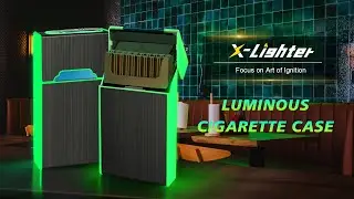 X-LIGHTER LUMINOUS CIGARETTE CASE