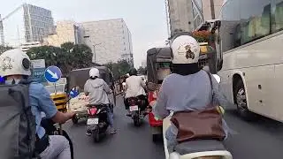 Phnom Penh Afternoon Drive | A Peaceful City Road Tour |