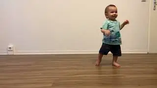 Baby walks for the first time