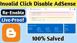 Adsense account disabled due to invalid click activity-how to re-enable | solve invalid click-Hindi