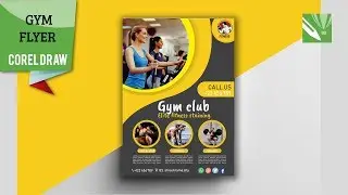 CorelDraw Tutorial | How to make Gym club flyer design in CorelDraw