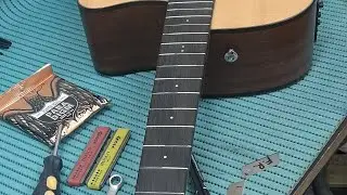 Акустическая гитара Ibanez AAD50CE-LG. Шлифовка ладов, Т.О.
