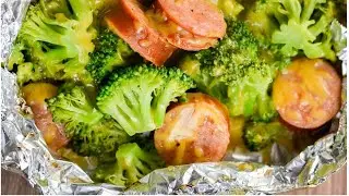 Keto Sausage And Broccoli With Cheese Foil Packs | Quick Meals On The Go For Weight Loss