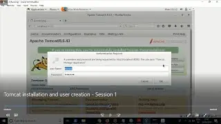 Tomcat Installation and User Creation on  - Session 1