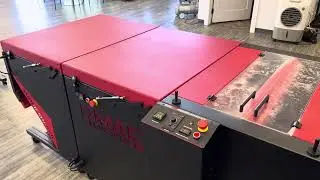 Printing with our all new 6 Head Coyote printer paired with the extended BMAC Super Shaker