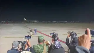 Aterriza en el AIFA el Air Force One que traslada al presidente de EU.