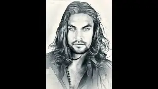 Draw a Joseph Jason Momoa #1
