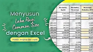 Preparing Common Size Profit and Loss Statement with Excel