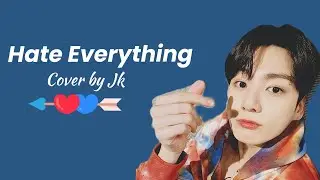 Hate Everything (Golden) cover song by Jungkook BTS| aesthetic lyrical video #jk #bts #lyricalvideo