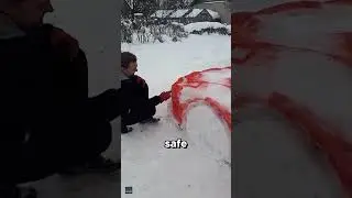 He made a Ferrari out of snow 😱
