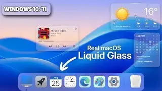Transform Windows into macOS Tahoe Liquid Glass Look (100% Free Tools + Files)