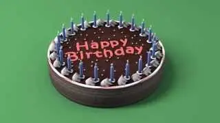 [GREEN SCREEN] Birthday Cake
