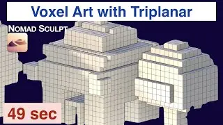 Quick Voxel Art effect with Triplanar - Nomad Sculpt