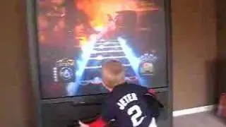 Through the Fire and flames Toddler rockin out