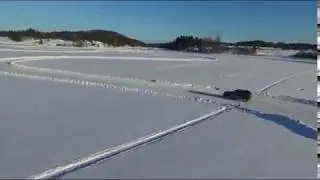 Renault Duster на льду на тренировочном шипе