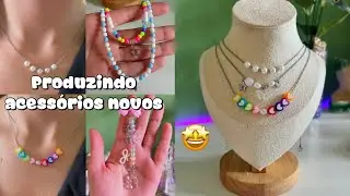 MONTANDO ACESSÓRIOS COM MIÇANGAS E CORRENTE PARA A LOJA + TOUR PELAS NOVIDADES🤩