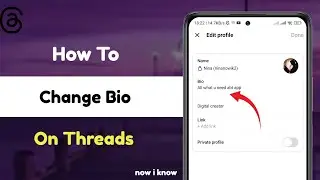 How To Change Buo On Threads