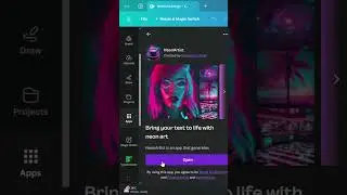 Day 3 | Create Ai Neon art with Canva | 100 days 100 design challenge | Part 3 #yt  #canvatutorial