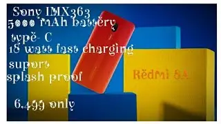 Redmi 8A | type- C | 5000 mAh battery | Sony IMX363 | only Rs=6,499