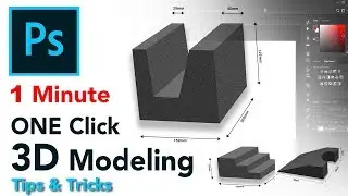 3D Objects/ Modeling in One Click using Photoshop | Fiverr Gig | Urdu Hindi tutorials | Imraan Iqbal