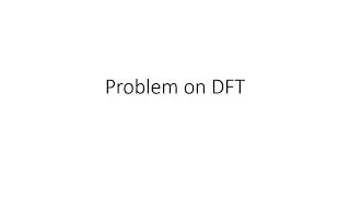 problem on DFT