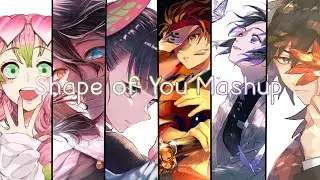 Nightcore - Shape of you Mashup (Lyrics)