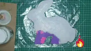 идея из картона и воздушного пластилина поделка на пасху, заяц