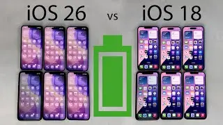 iOS 26 vs iOS 18 BATTERY Test on iPhone 16, 15, 14, 13, 12, 11