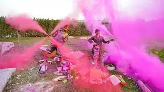 Testing India’s Biggest Holi Stash 2023😱 *unique Holi Gagets*