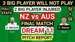 NZ vs AUS Final Match Dream11 Team Prediction | NZ vs AUS Final Match Dream11 Team Analysis Pit Rep