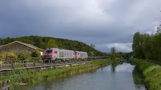 Des trains le long du canal d'Autigny le Grand