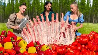 🤯Сочный Рецепт из Огромных Говяжьих Ребер Запеченных в Печи с Домашней Аджикой