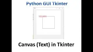 Canvas( Draw a Text) in tkinter | Python Tkinter GUI Tutorial part36
