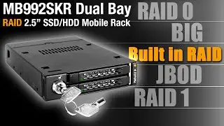 ToughArmor MB992SKR-B Full Metal Dual Bay RAID 2.5” SATA HDD & SSD Mobile Rack for 3.5
