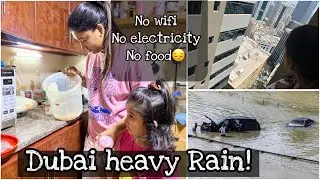 Dubai heavy rain ☔️ || No Power, No water, No Food😞 || My Survival Story!