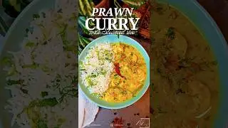 Prawns | Prawn Curry Rice | Shrimp Curry | Prawns with Steamed Rice | Prawn Coconut Curry | #shorts