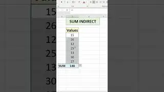 SUM INDIRECT Function In MS Excel | 