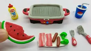 Let’s Make Miniature Kitchen Set And Food With Polymer Clay | EASY CLAY DIY