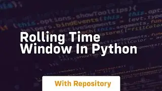 Rolling time window in python