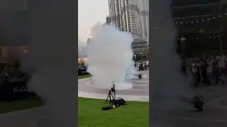 Ramadan Cannon fire at Burj khalifa Burj Park Traditional Cannon Firing
