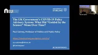 The UK Government’s COVID-19 Policy Advisory System. What did "Guided by the Science" mean over time