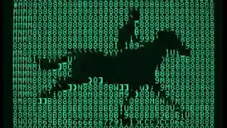 Apple II ASCII art animated horse