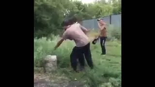 laugh videos, open can of beer with ax