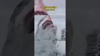 The giant shark leaped out of the sea, and the crowd was almost knocked over#巨蛇 #巨蟒 #冒险 #玄幻 #鲨鱼 #怪物