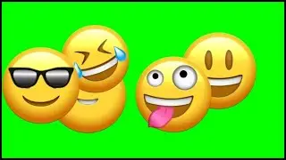 Moving emoji green screen effect