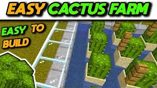 EASIEST Automatic AFK Cactus Farm Tutorial (Java & Bedrock) - Minecraft 1.20